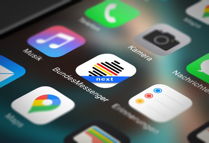 BundesMessenger app icon on a smartphone home screen